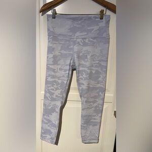 Lululemon Wunder Under High Rise Leggings Camouflage Grey Sz 10